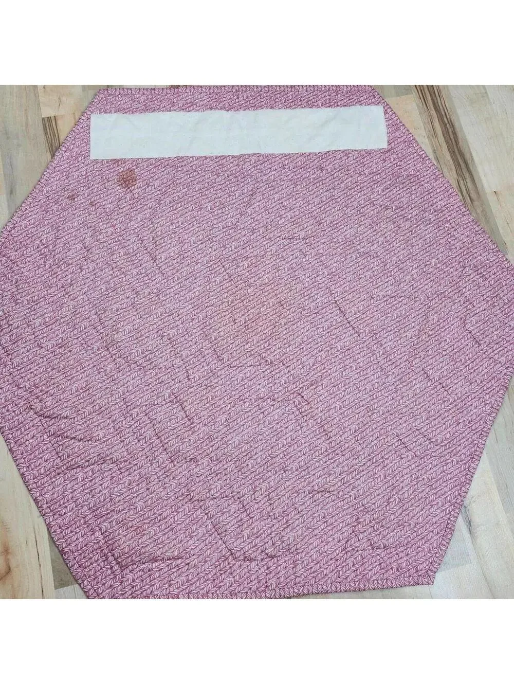 Beautiful Hexagon Floral Patchwork Table Topper Quilt